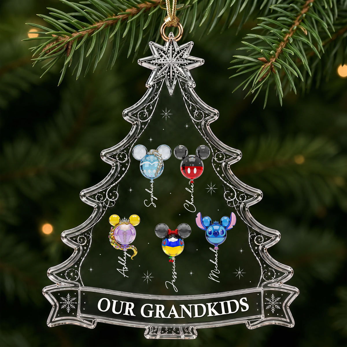 Personalized Grandkids Make Christmas Brighter Ornament - Gifts For Grandparents 043OHTI310726-Homacus