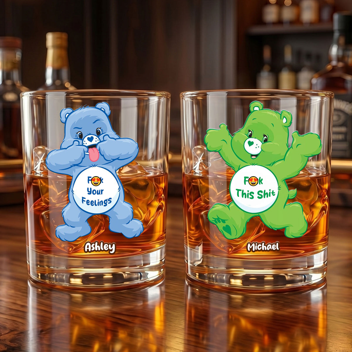 Funny Attitude Round Glass - Personalized Gifts For Drinking Lovers 01HUTI290526-Homacus
