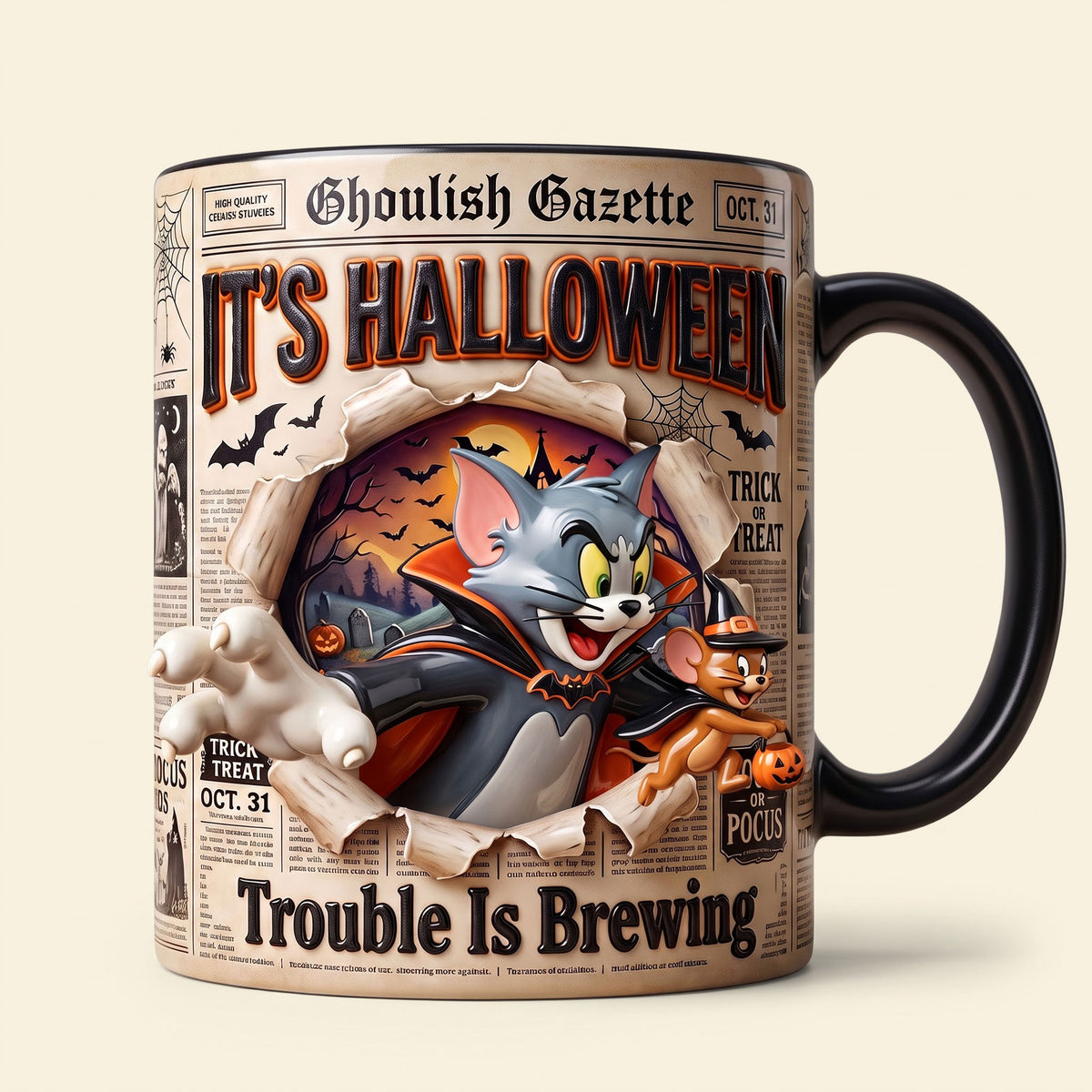 Halloween Trouble Coffee Mug - Personalized Gifts For Friends 05PATI100826-Homacus