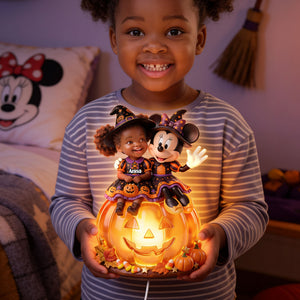 Lovely Mischievous Acrylic Light Box - Custom Photo Halloween Gifts 04tyti070826