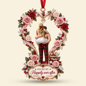 Affectionate Love Rose Ornament - Personalized Gifts For Couple 01qhti170926