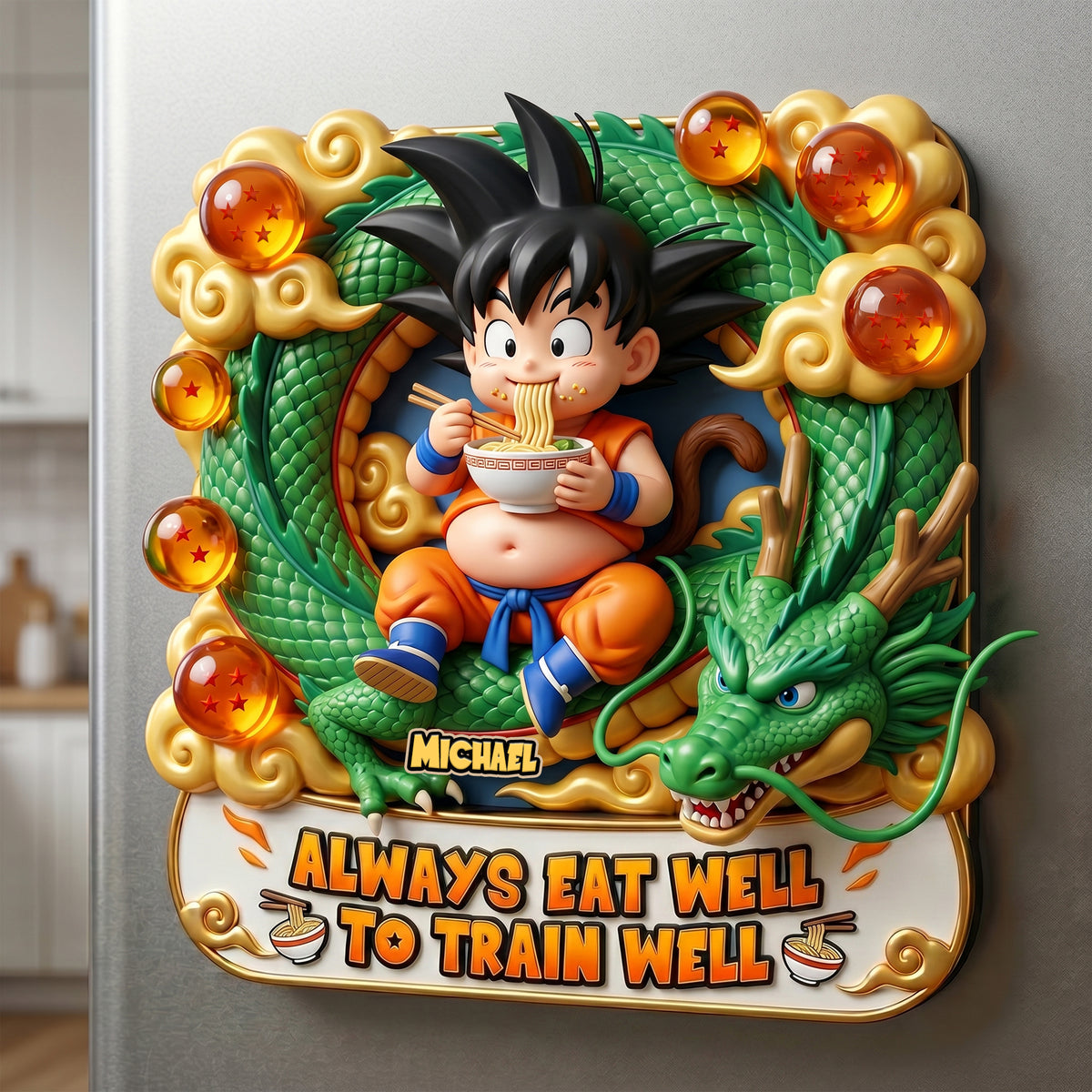 Always Eat Well Anti-collision Acrylic Fridge Magnet - Personalized Gifts 05PATI120626-Homacus