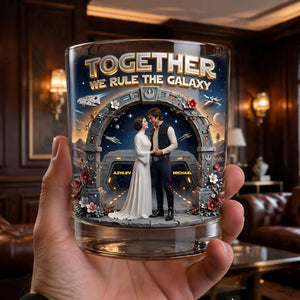Romantic Couple Round Glass - Personalized Gifts For Couple 03tyti150626-Homacus