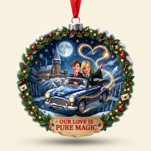 Our Love Makes Christmas Feel Like Home - Personalized Gifts For Couple Christmas Ornament 01TOTI140926-Homacus