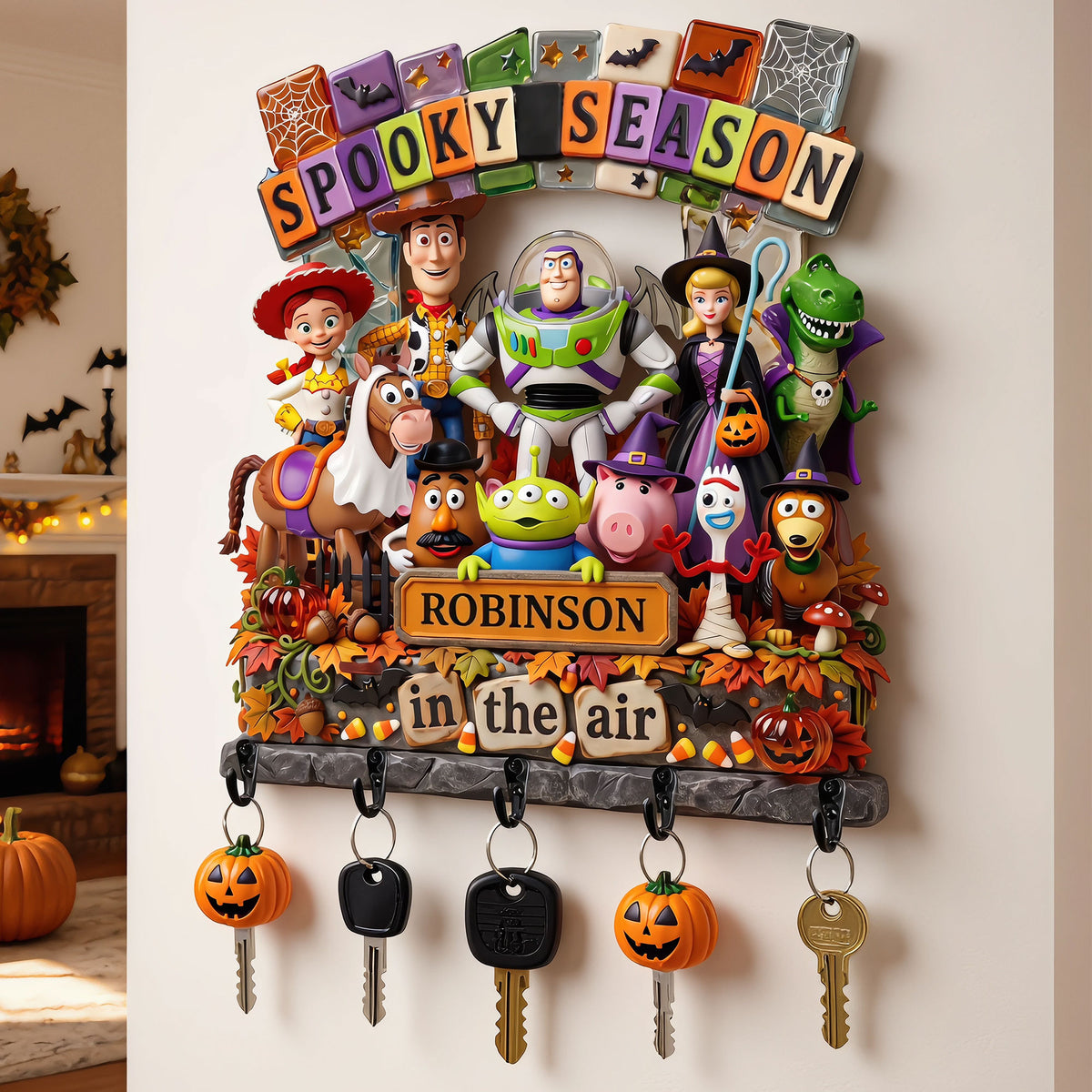 Spooky Season Acrylic Key Hanger - Personalized Gifts For Halloween 02pati310726