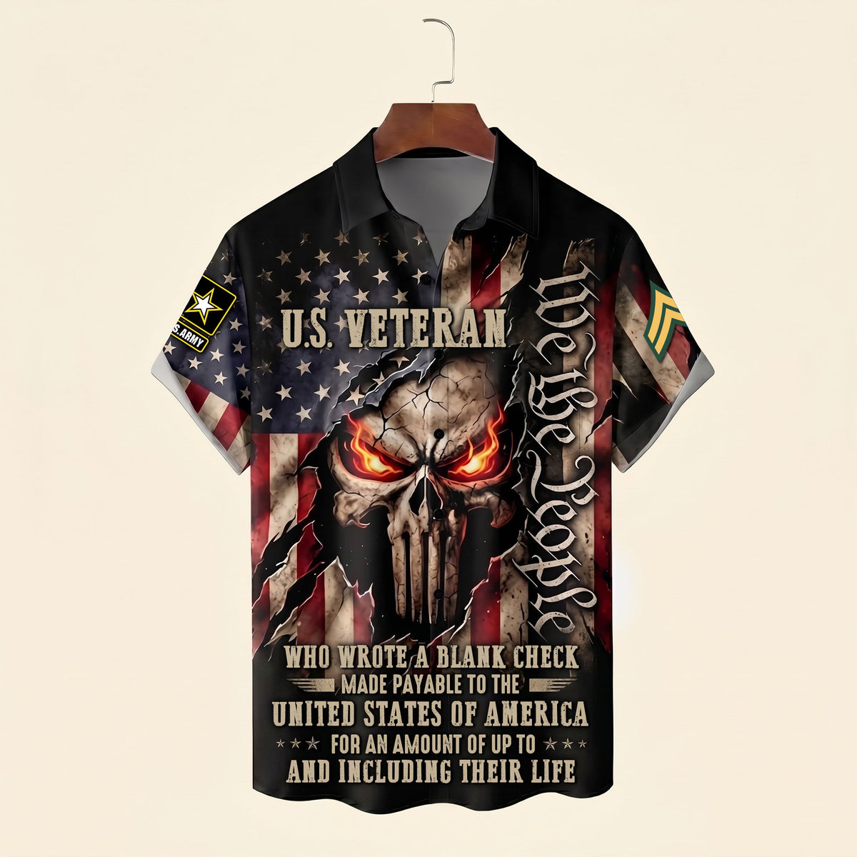 Fierce American Veteran Hawaiian Shirt - Personalized Gifts For Dads 04qhti270526-Homacus