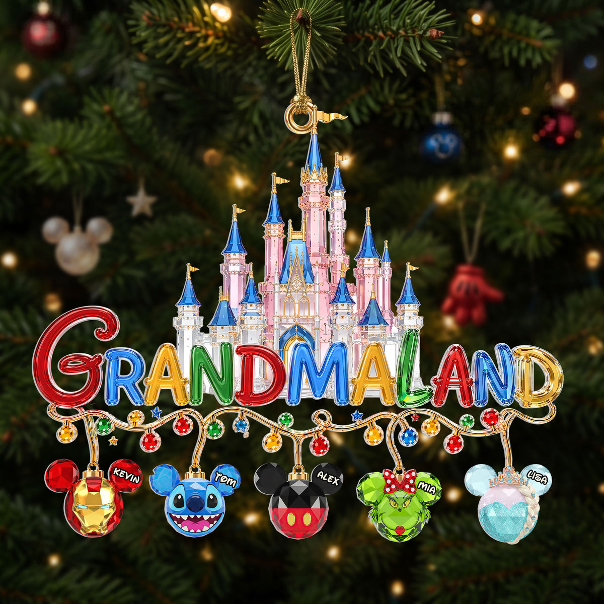 Magical Family Castle Ornament - Personalized Christmas Gifts Family 03OHTI020926