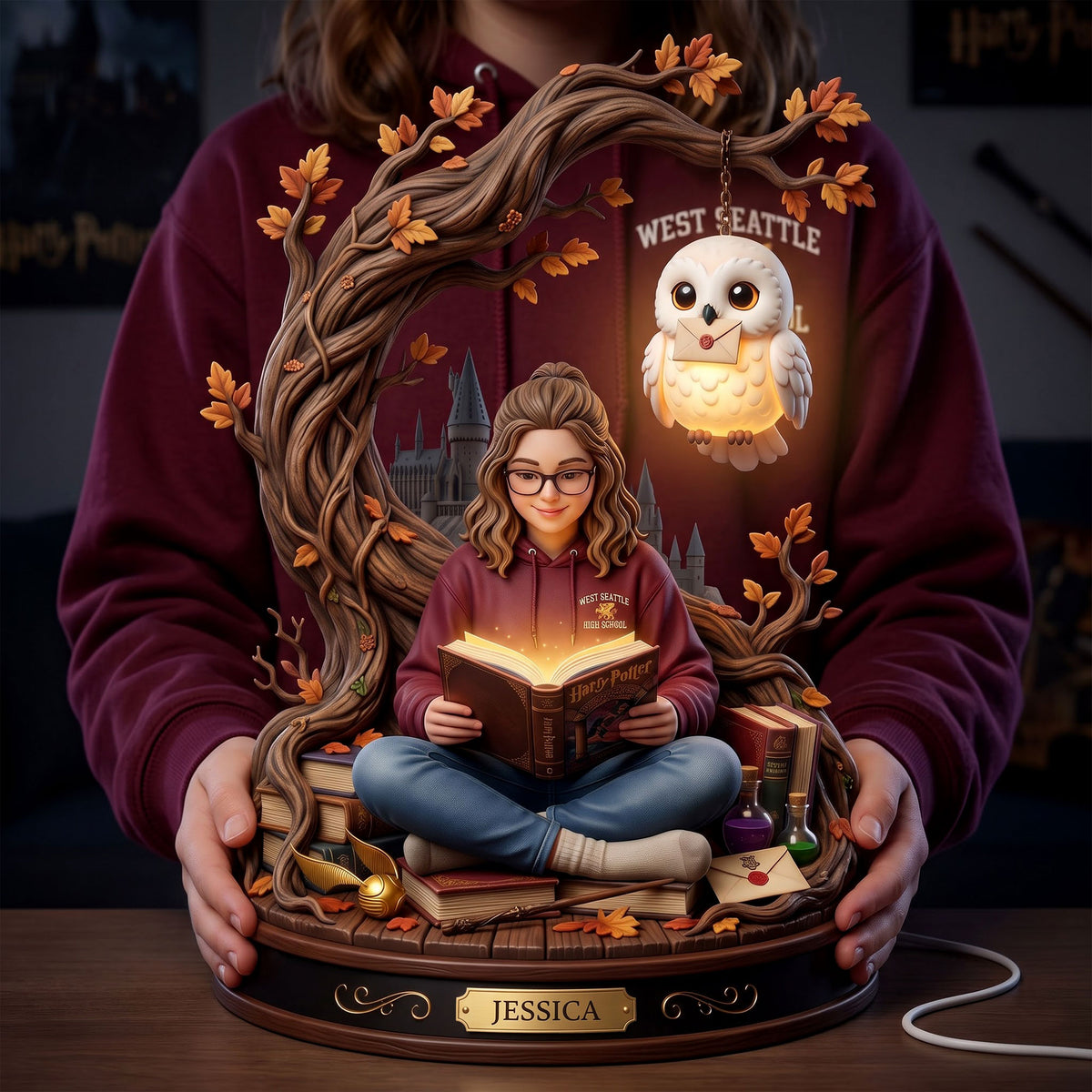 Mystical Reading Acrylic Light Box - Custom Photo Gifts For Book Lovers 02nati160926