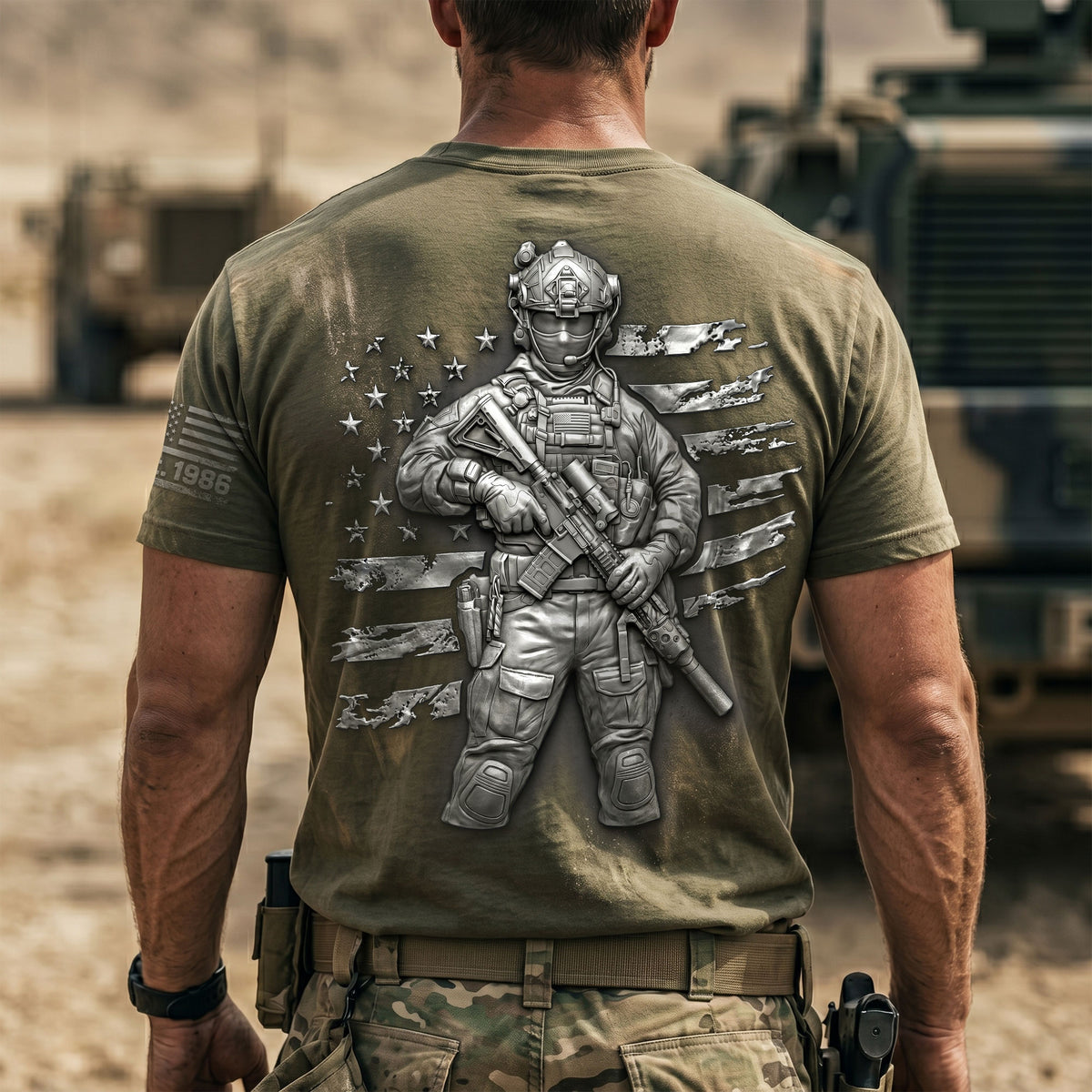 Patriotic Veteran Dad Shirt - Personalized Gifts For Veteran Dads 01huti280526-Homacus