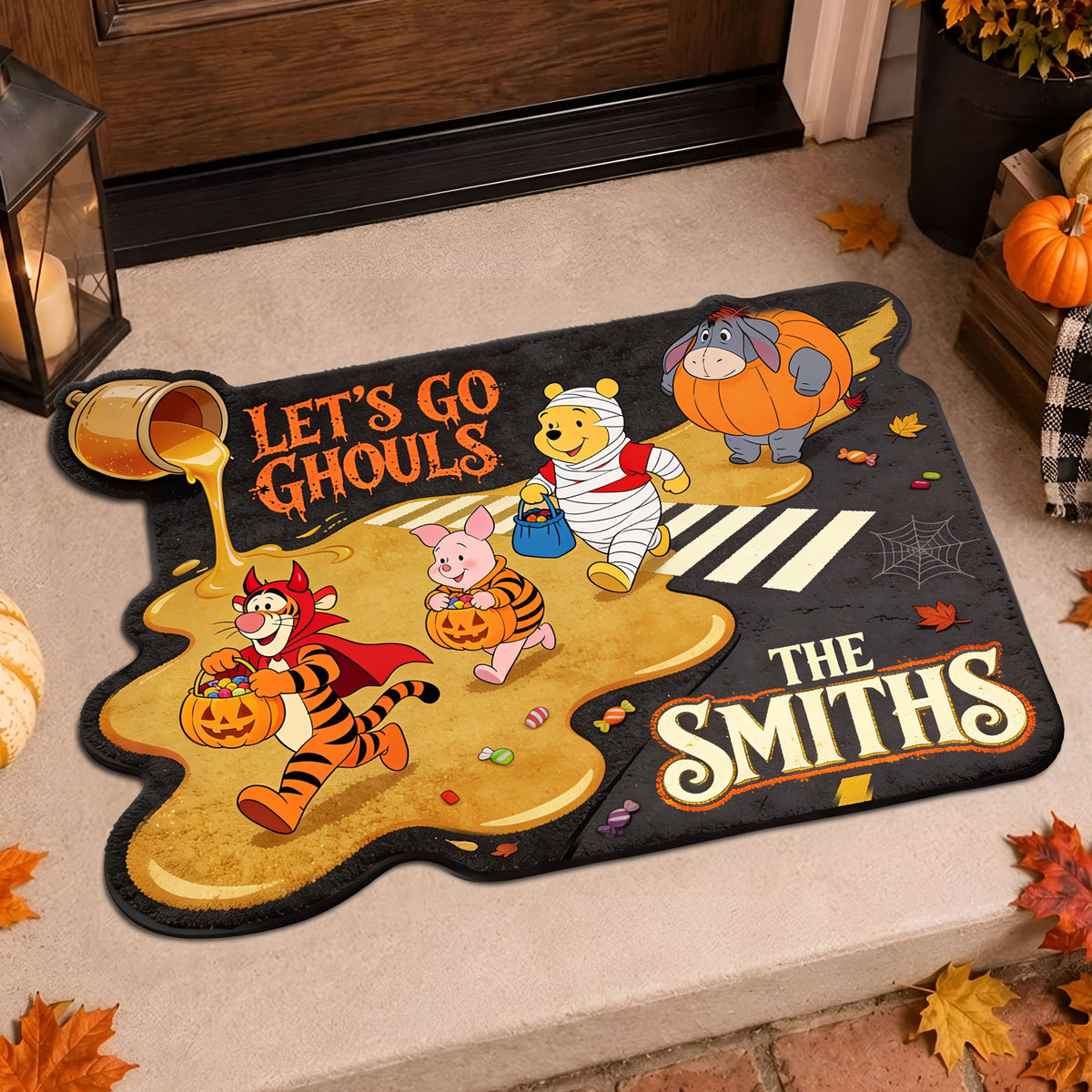 Let's Go Ghouls Custom Shaped Doormat - Personalized Gifts 02hati170826