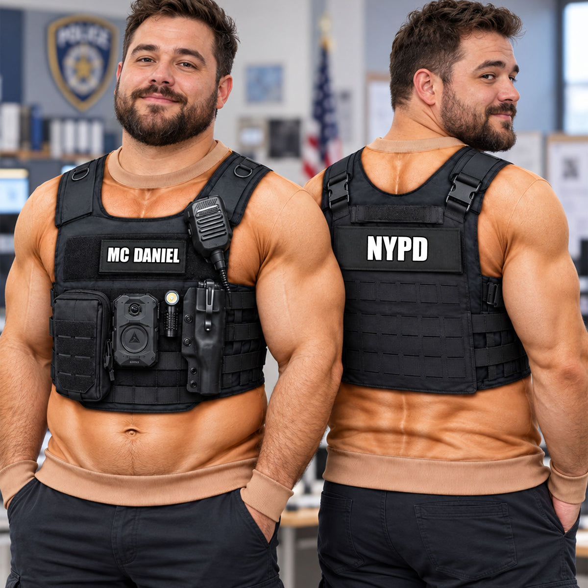 Police Officers Tactical Vest 3D Shirt - Personalized Gifts For Police Officers 02huti201026-Homacus