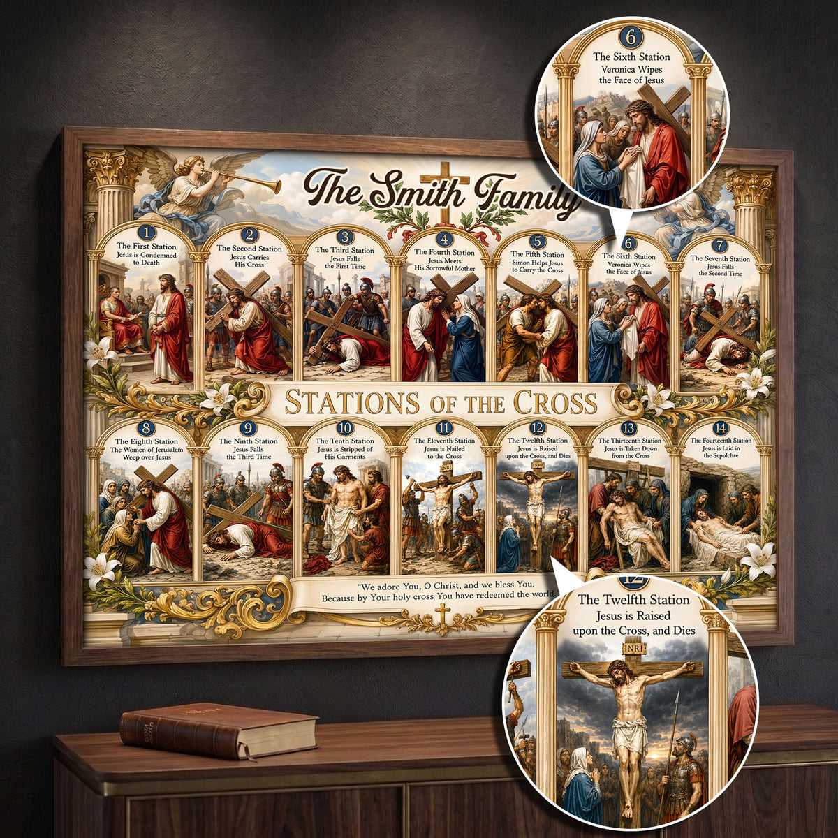 Jesus Carries The Cross Poster - Personalized Gifts For Christian 03HUTI200726-Homacus