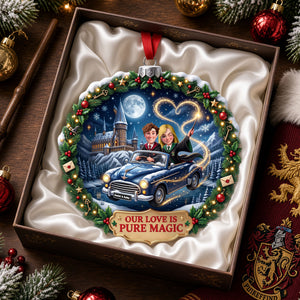 Our Love Makes Christmas Feel Like Home - Personalized Gifts For Couple Christmas Ornament 01TOTI140926-Homacus