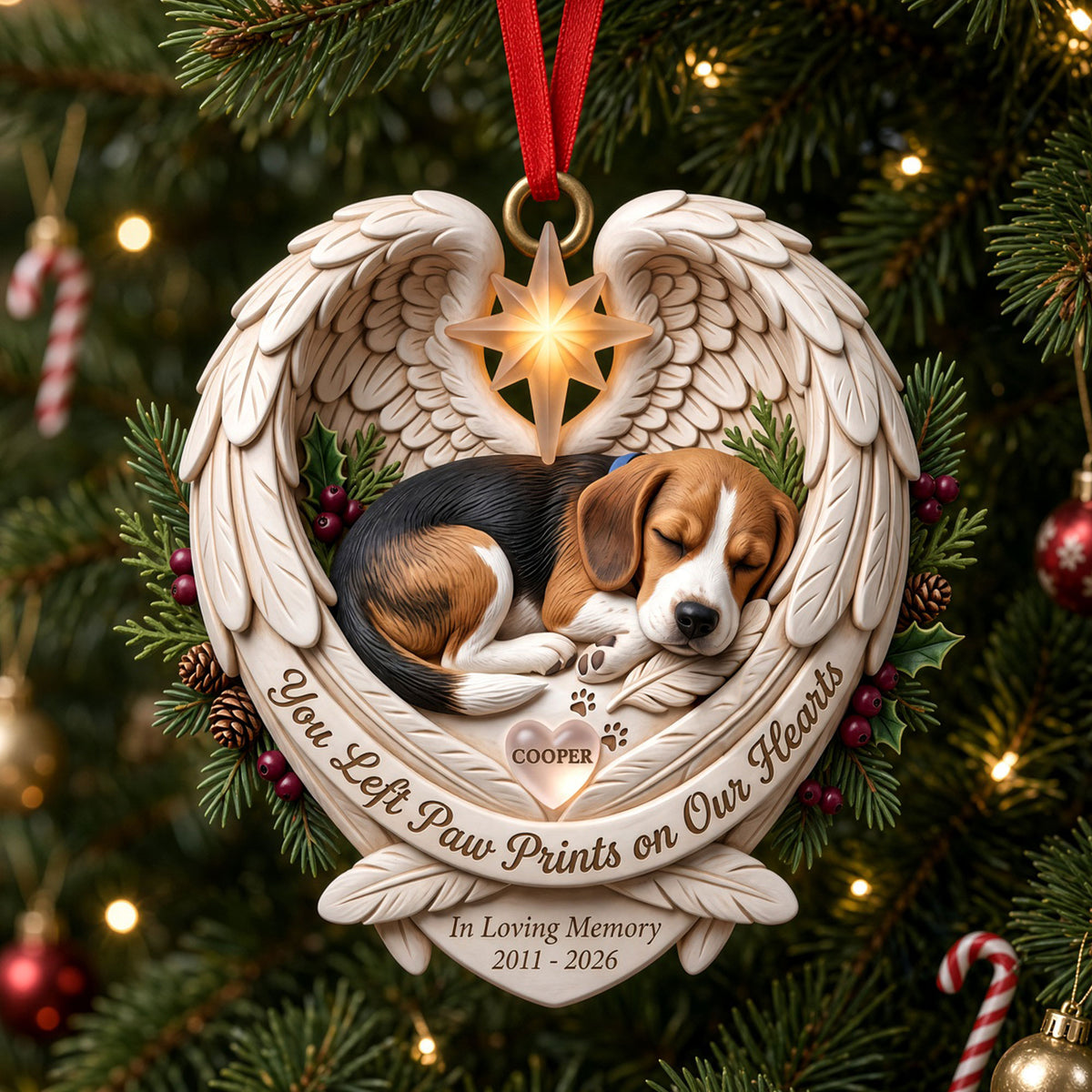 Pet Loving Memory Ornament - Custom Photo Gifts 06pati061026-Homacus