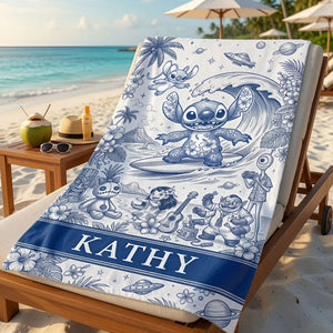 Island Mischief Beach Towel - Personalized Gifts 01qhti180726-Homacus