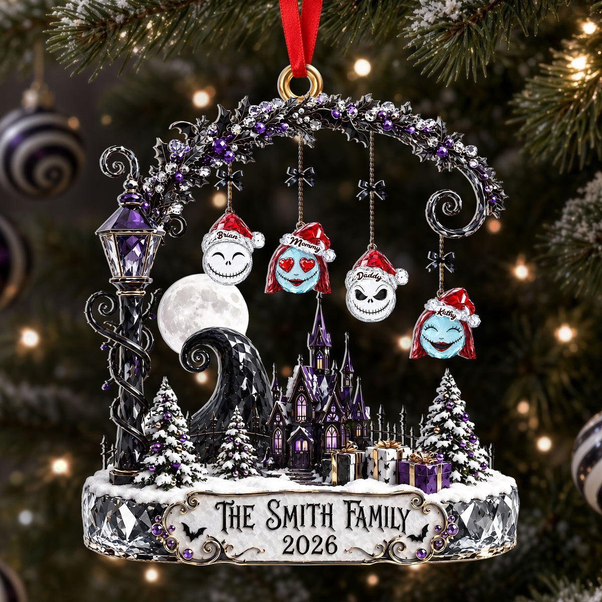 Gothic Family Castle Ornament - Personalized Christmas Gifts Family 01OHTI040926-Homacus
