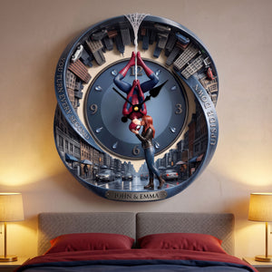 Every Moment With You - Personalized Gifts For Couple Acrylic Hanging Wall Clock 05HATI240726-Homacus