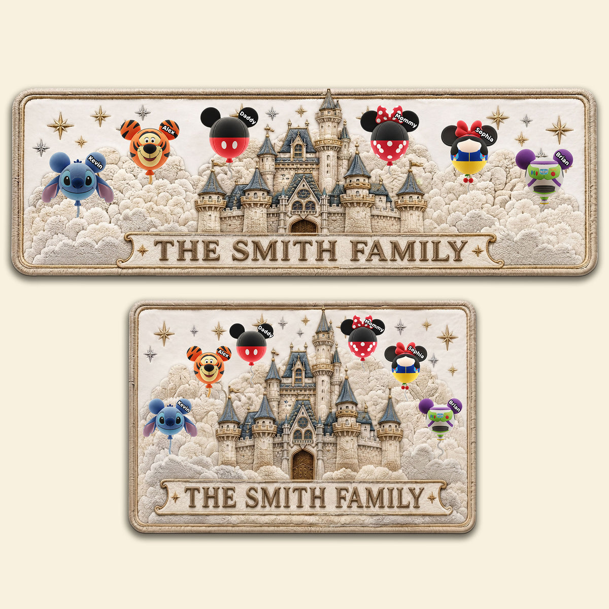Personalized Christmas Character Bubble Runner Rug - Gifts For Family 01OHTI020926