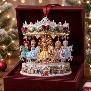 Enchanted Carousel Christmas Ornament - Personalized Gifts For Girls 07TYTI021026-Homacus