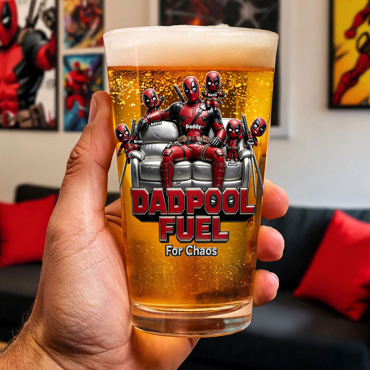 Funny Fighter Dad Beer Glass - Personalized Gifts For Dads 01huti220526-Homacus