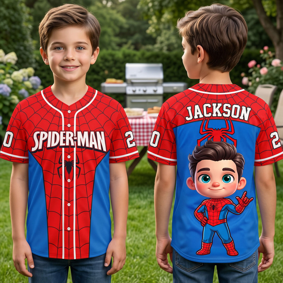 Web Hero Baseball Jersey - Personalized Gifts For Kids 03nati040826-Homacus