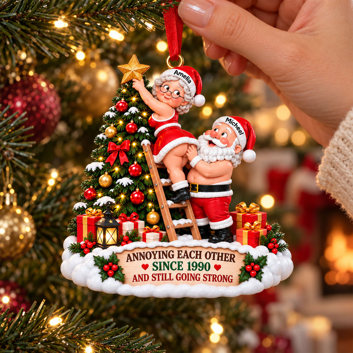 Annoying Each Other Christmas Ornament - Personalized Gifts For Couples 01OHTI161026-Homacus