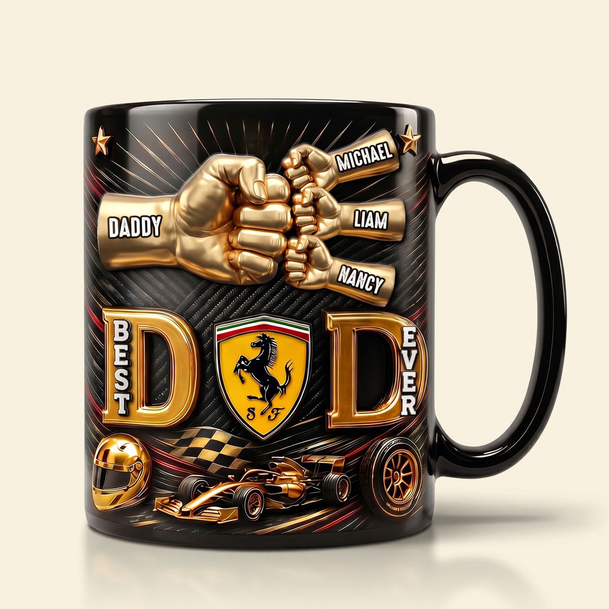 Pit Crew Papa Magic Ceramic Coffee Mug - Personalized Gifts For Dad 01NATI250526-Homacus
