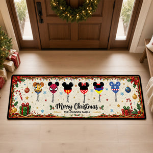 Colorful Balloon Family Runner Rug - Personalized Gifts For Family 05NATI290826-Homacus
