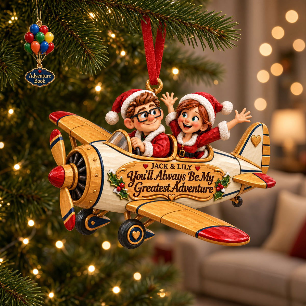 Love Is The Greatest Adventure Acrylic Ornament - Personalized Christmas Gifts For Couples 06tyti300926