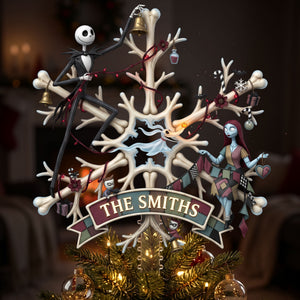Spooky Christmas Tree Topper - Personalized Gifts For Family 01hati110826
