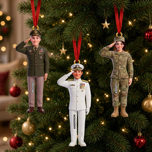 Service and Loyalty Christmas Ornament - Personalized Gifts For Veterans 03huti280926