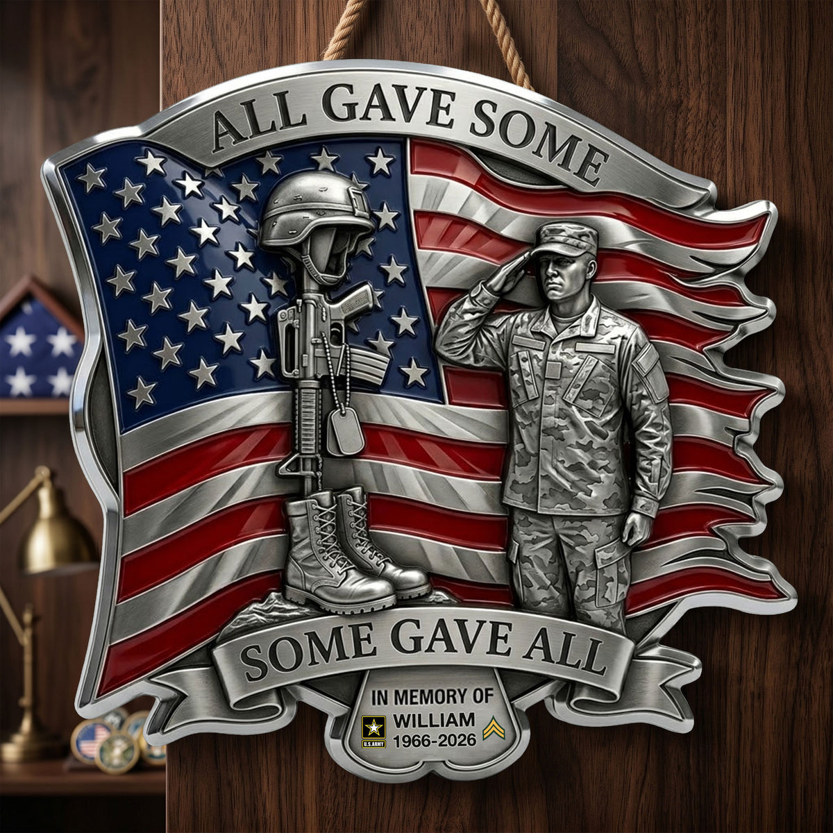 Fallen Hero Memorial Metal Sign - Personalized Gifts For Remembrance 02HATA240626-Homacus
