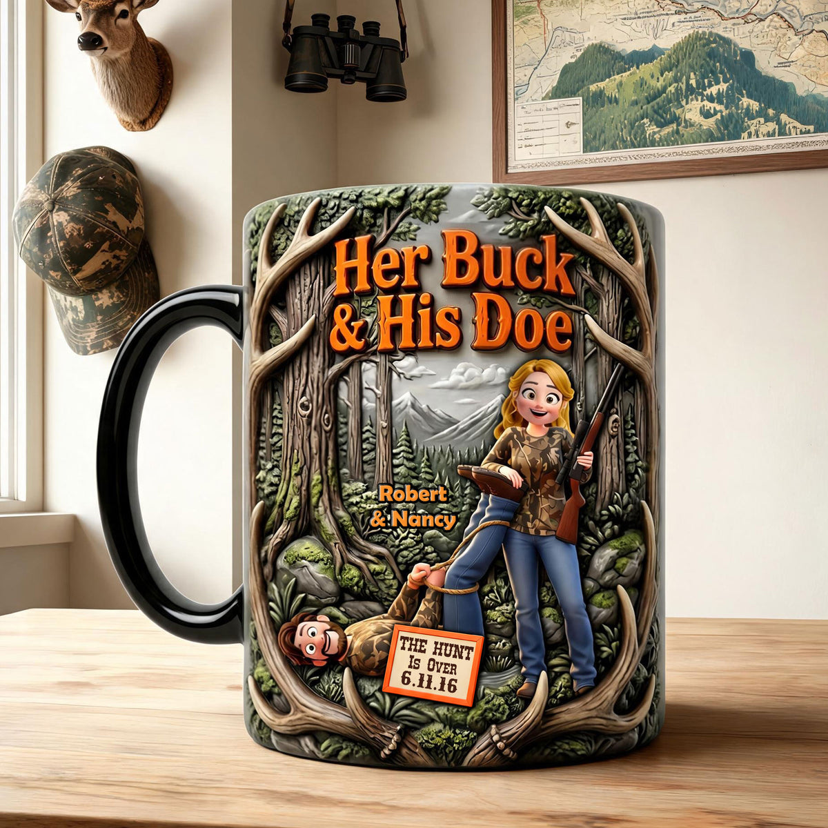 Hunting Couple Magic Mug - Personalized Gifts For Couple 03huti020626-Homacus