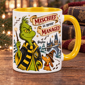 Furry Mischief In A Winter Fantastical World Accent Mug - Personalized Christmas Gifts 01huti171026-Homacus