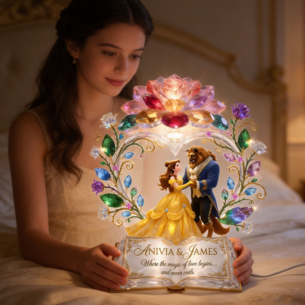 Fairytale Couple Light Box - Personalized Gifts For Couple Acrylic Light Box 04TYTI280526