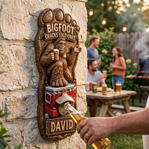 Bigfoot Wall Hanging Bottle Opener - Personalized Gifts 02hati210726-Homacus