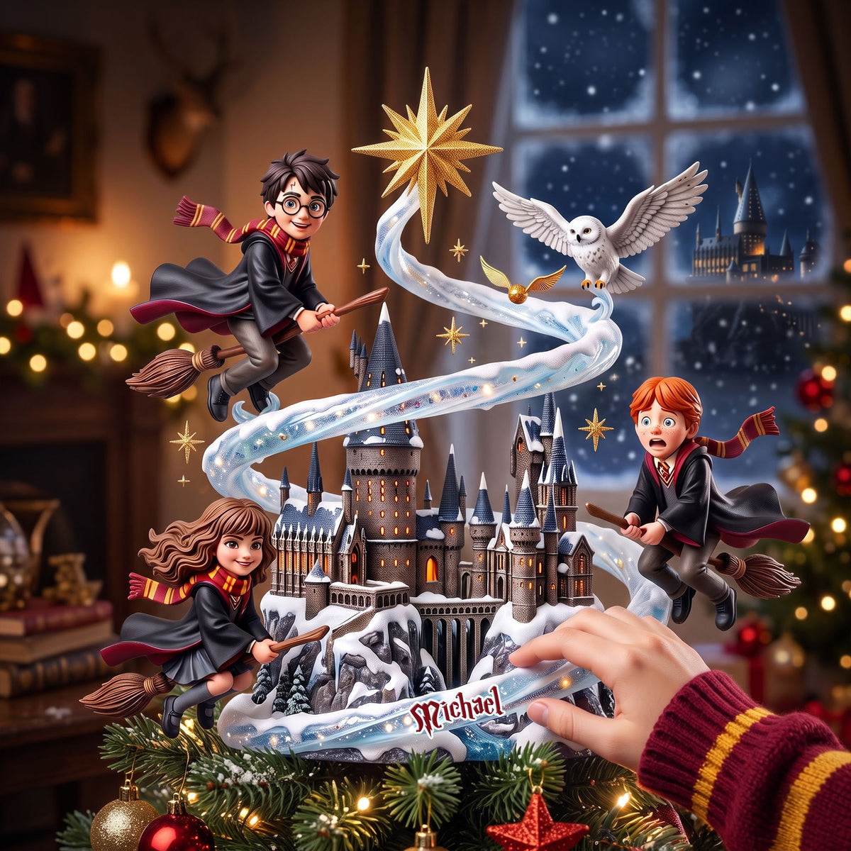 Winter Academy Christmas Tree Topper - Personalized Gift For Fantasy Lovers 05TYTI201026-Homacus