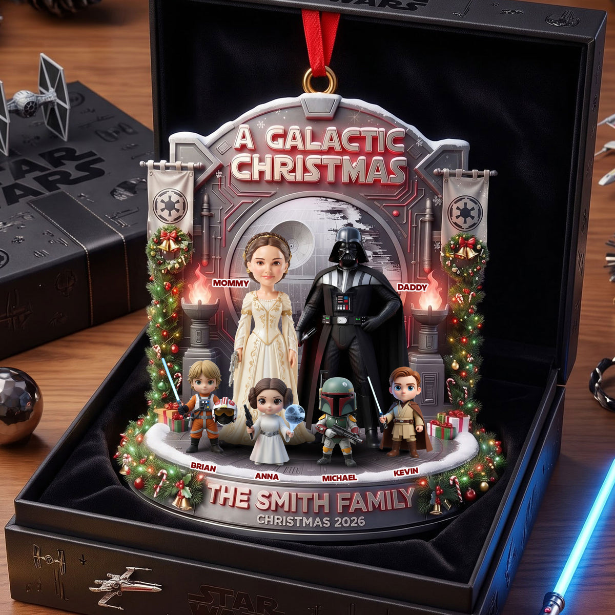 Space Adventure Crew Acrylic Ornament - Personalized Gifts for Family 02tyti070926-Homacus