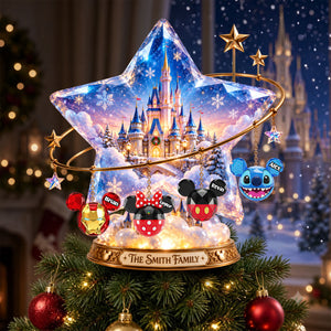 Sparkling Castle Family Tree Topper - Personalized Christmas Gifts For Family 02OHTI151026-Homacus