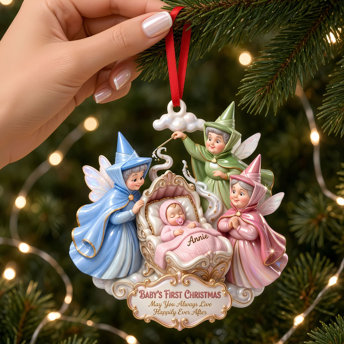 Magical Blessings Baby's First Christmas Ornament - Personalized Gifts For Newborn 06qhti271026-Homacus