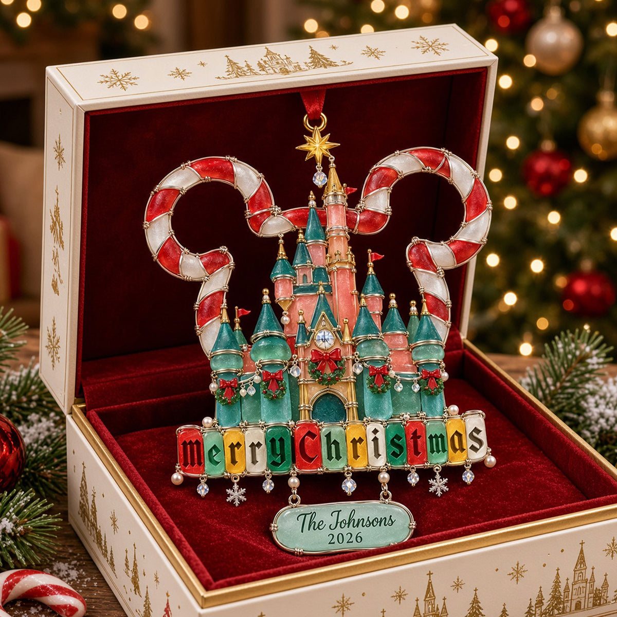 Nostalgia Castle Sea Glass Effect Ornament, Personalized Gifts 06qhti091026-Homacus