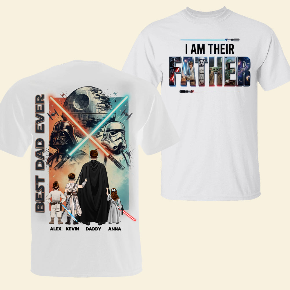 Futuristic Dad & Little Kids 2D Shirt - Personalized Gifts For Dads 04NATI150526DAHH-Homacus