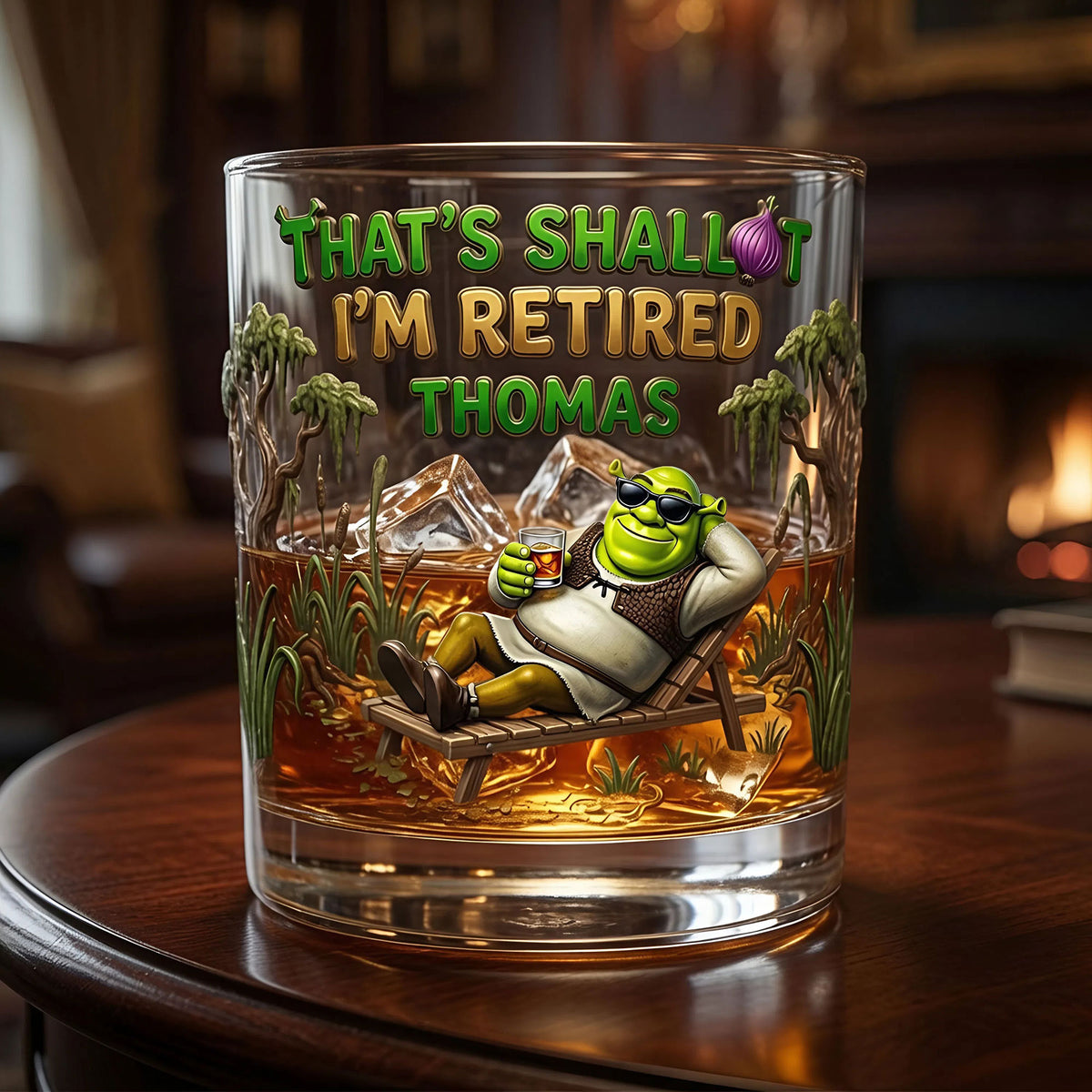 Retired Legend Relaxing Round Glass - Personalized Retirement Gifts 01HUTI110626-Homacus