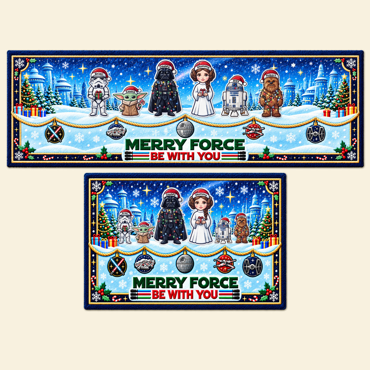 Universe War Family Christmas Runner Rug - Personalized Gifts For Family 04TYTI280926