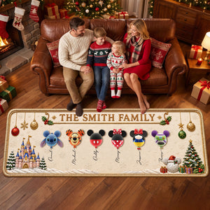 Magical Balloon Family Runner Rug Personalized Christmas Gifts 03OHTI050926