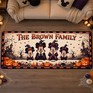 Spooky Mouse Family - Personalized Halloween Gifts For Family Runner Rug 02tyti030926