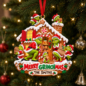 Gingerbread House Family Christmas Ornament - Personalized Gifts For Family 03HATI161026-Homacus