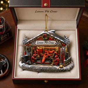 Festive Pit Crew Ornament, Personalized Christmas Gifts 04qhti020926