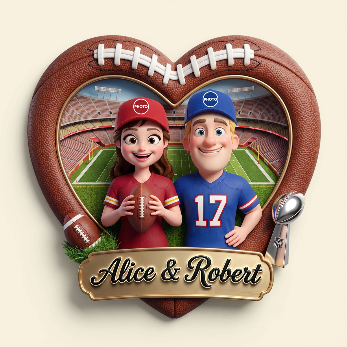 Love On The Field Fridge Magnet - Personalized Gifts For Couples 05huti140726