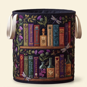 Historical Fiction Collection Quilted Laundry Basket - Personalized Gifts For Book Lovers 03qhti130726